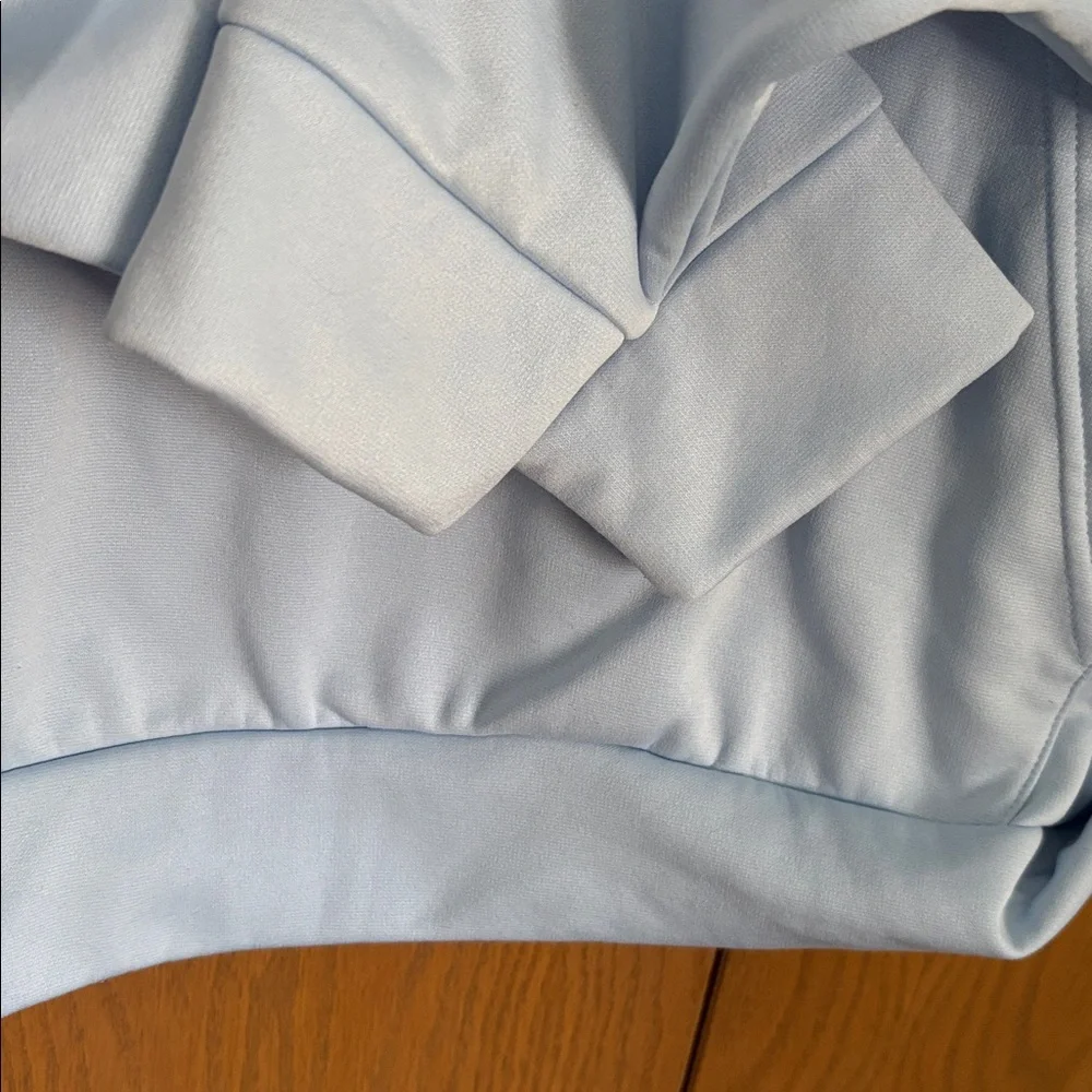 Nike Men's M Light Blue Hoodie with black Swoosh Therma fit or women’s large - Picture 7 of 8